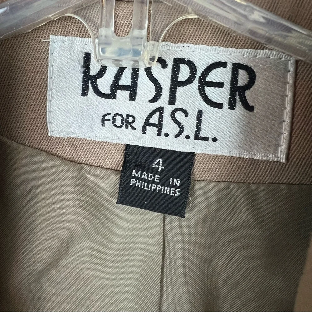 Vintage Khaki Trench Coat 4 Oversized Long Belted Pocket Preppy Old Money Career - Picture 7 of 11